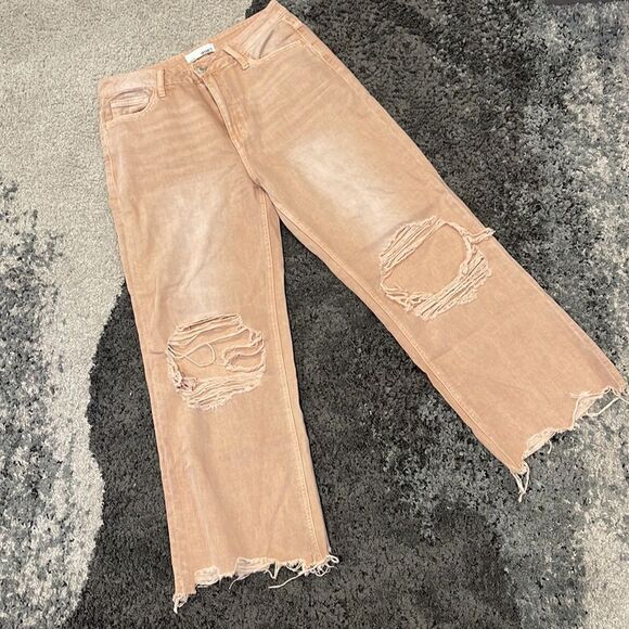 Vervet Vintage Crop Flare in Misty Rose - Picture 6 of 10